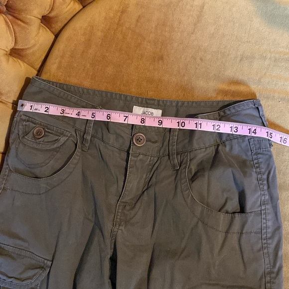 Jacob Connexion Stretch cargo army green slim capris - Picture 3 of 7